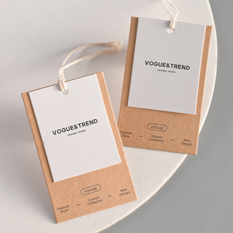 Streetwear Brand Bag - Maßgefertigte Vintage-Kraftpapier-Anhängetiketten Kostenloses Design Personalisiertes Logo