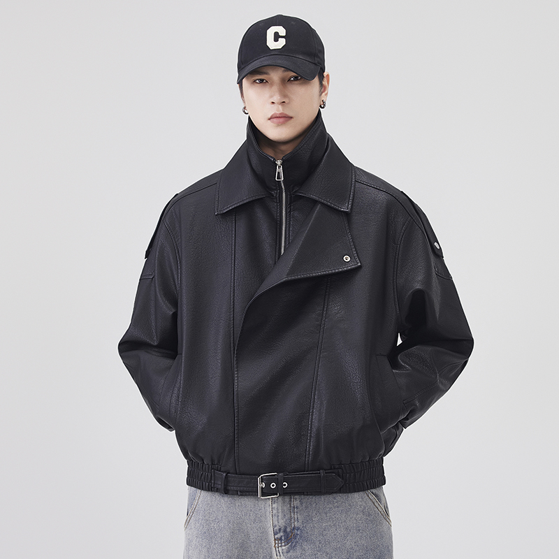 Streetwear Brand Vintage - Herbst Winter Leder Jacke Männer Streetwear