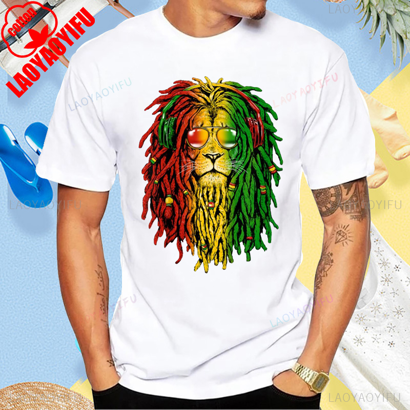 Streetwear Brand T Shirt - Neue Ankunft Rasta Reggae Lion Sonnenbrille