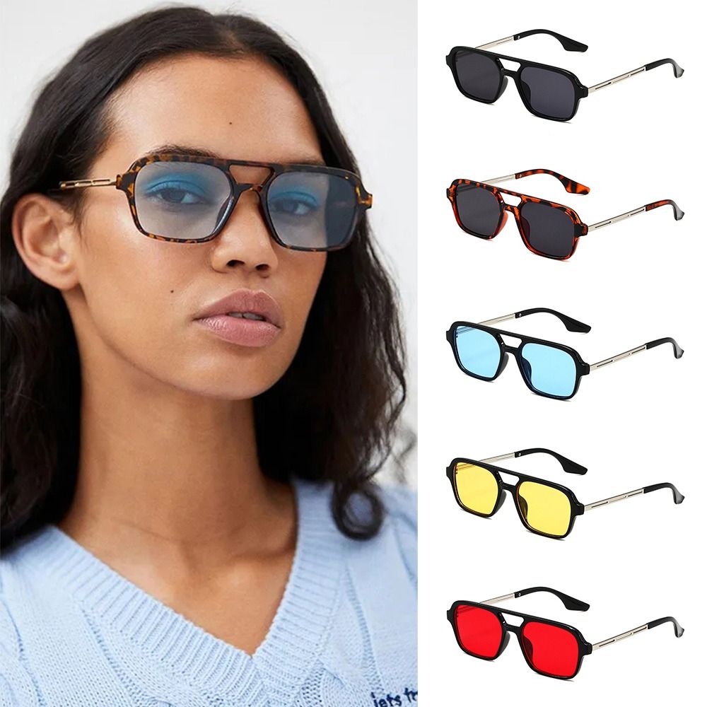 Streetwear Brand Vintage - Luxusmarke UV400-Schutz Eckige Sonnenbrille im Retro-Stil