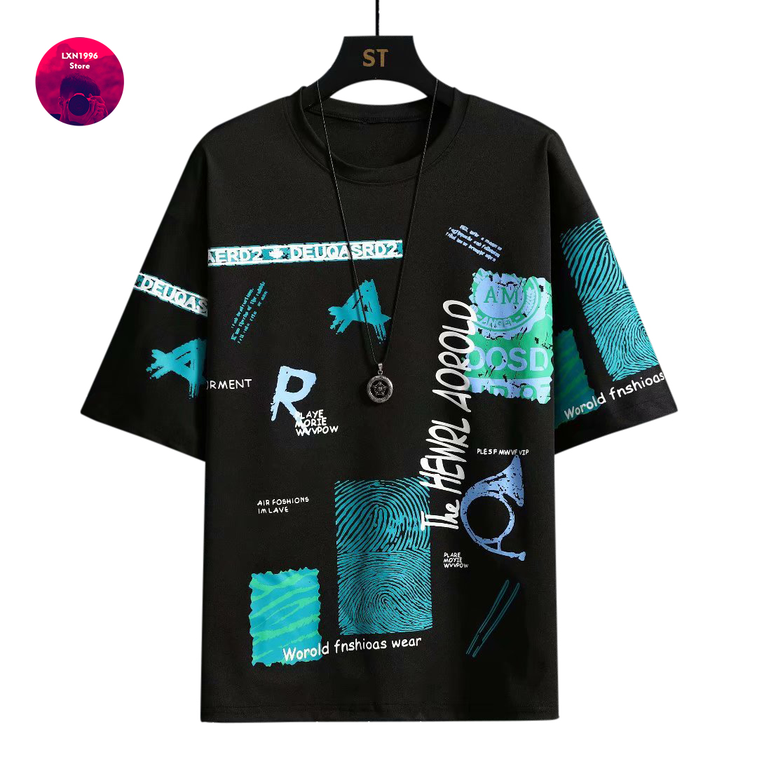 Streetwear Brand In Japan - Männer Harajuku Graphic Schwarz Sommer Kurzarm