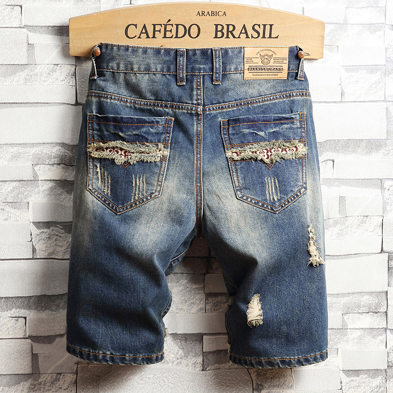 Zerrissene Hip-Hop-Jeans-Short – Streetwear Brand Pants Bewertung und Preis
