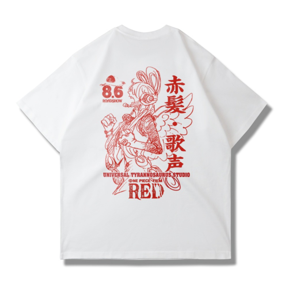 2025One Piece Rot Grafik T Shi – Streetwear Brand In Japan Bewertung und Preis